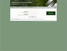 Tablet Screenshot of endowment.eng.umanitoba.ca